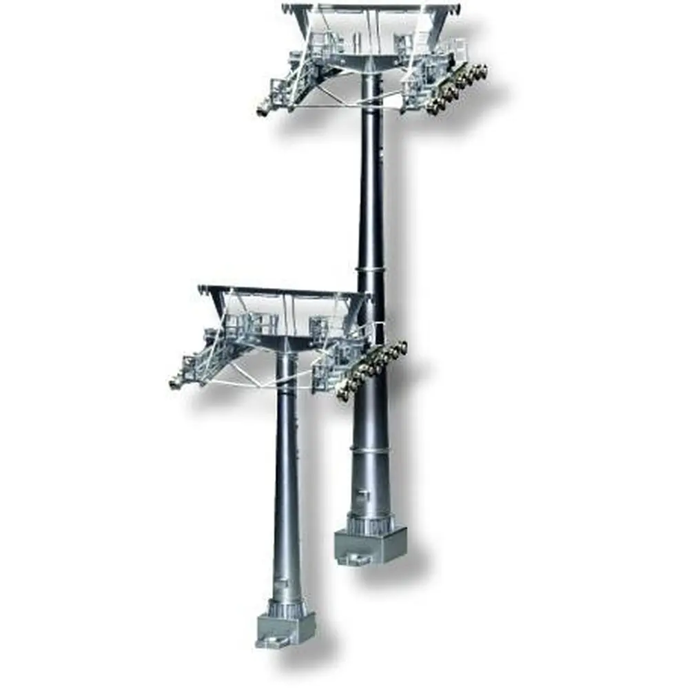 2 pylônes de support pour téléphérique Jägerndorfer 50400 - Hauteur 120 & 160 mm