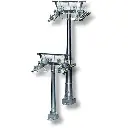 2 pylônes de support pour téléphérique Jägerndorfer 50400 - Hauteur 120 & 160 mm