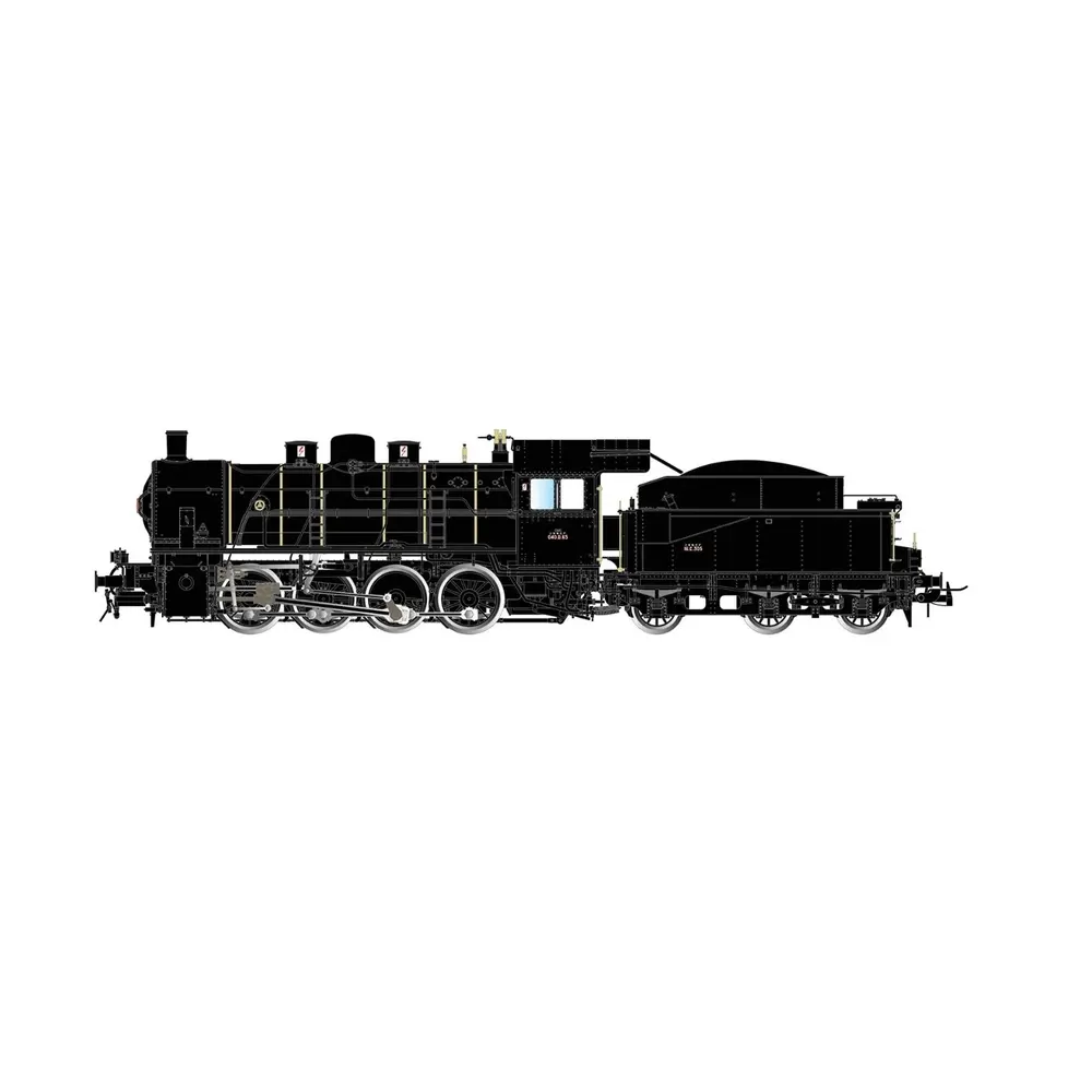 Locomotive à vapeur 2-040D 65 Calais - Jouef HJ2417 - SNCF - HO 1/87 - EP III - 2R - Analogique