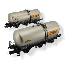 Set 2 Wagons citernes JOUEF 6223 Shell / Simotra - HO 1 : 87 - SNCF - EP IV