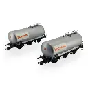 Set de 2 wagons-citernes à 3 essieux "Béguerie" - Jouef HJS6227 - HO 1/87 - SNCF - Ep IV - 2R