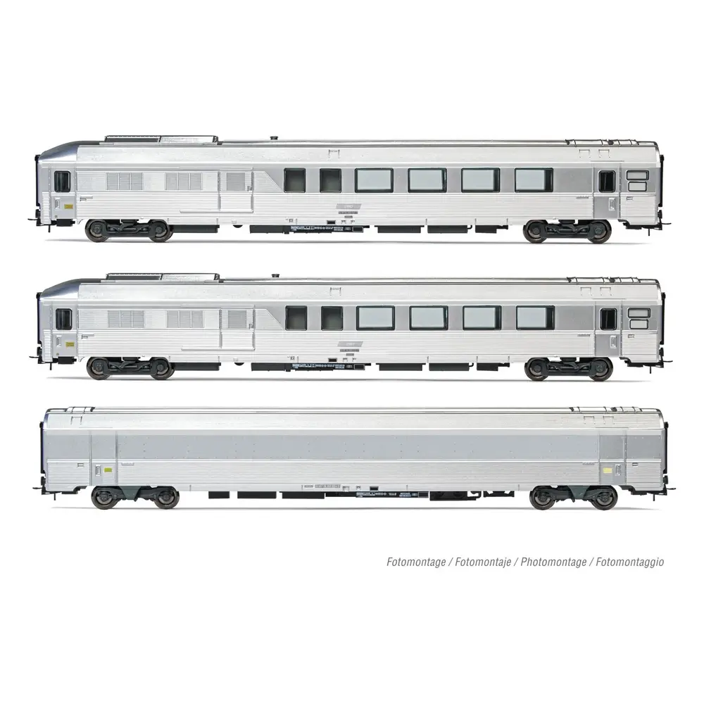 Set 3 voitures voyageurs "Train Expo" - Jouef HJ4178 - HO 1/87 - SNCF - Ep VI - 2R