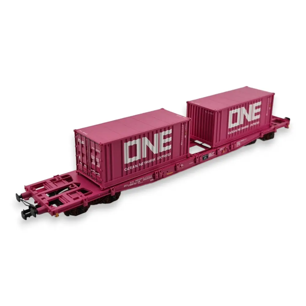 Wagon porte-conteneurs S7B ONE Touax - Jouef 6261 - HO 1/87