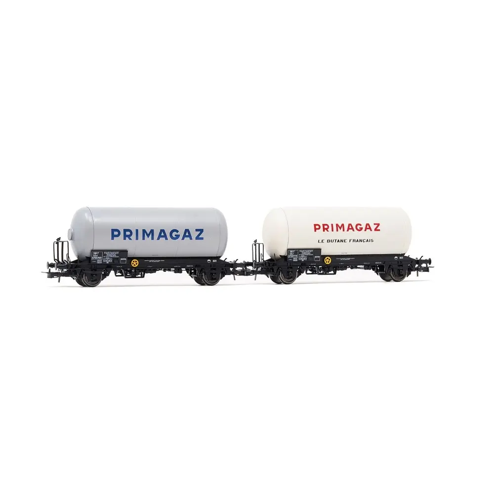 Coffret de 2 wagons citernes "Primagaz" - Jouef HJ6264 - HO 1/87 - SNCF - Ep III - 2R