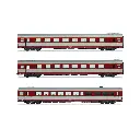Coffret de 3 voitures Grand Confort TEE "Le Kléber" - Jouef HJ4191 - SNCF - EP IV - 2R