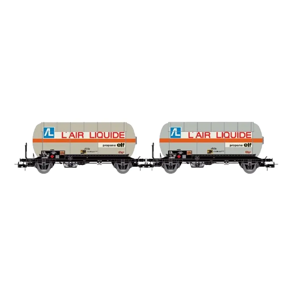 Coffret de 2 Wagons Gaziers Air Liquide - JOUEF HJ6287 - HO 1/87 - SNCF - EP IV