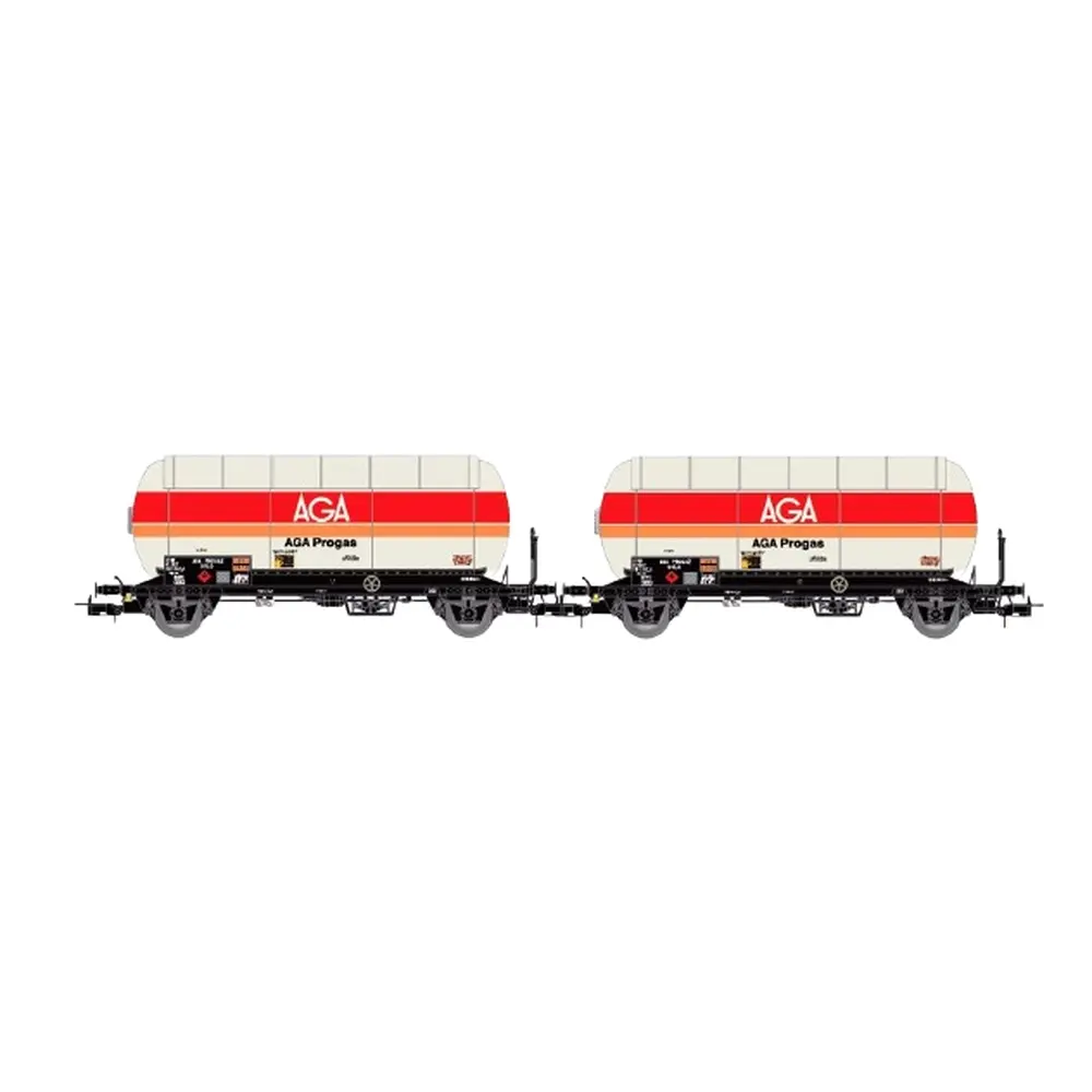 Coffret de 2 Wagons Gaziers AGA Progas - JOUEF 6289 - 1/87 - SNCF - EP. IV