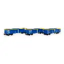 Set de 3 wagons tombereaux Eamnos - Jouef HJ6293 - HO 1/87 - SNCF - Ep VI - 2R