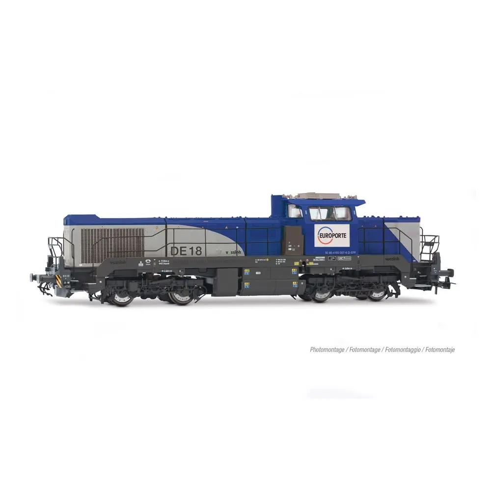 Locomotive diesel-electrique type Vossloh DE 18 "Europorte" - Jouef HJ2471 - HO 1/87 - EP VI - Analogique
