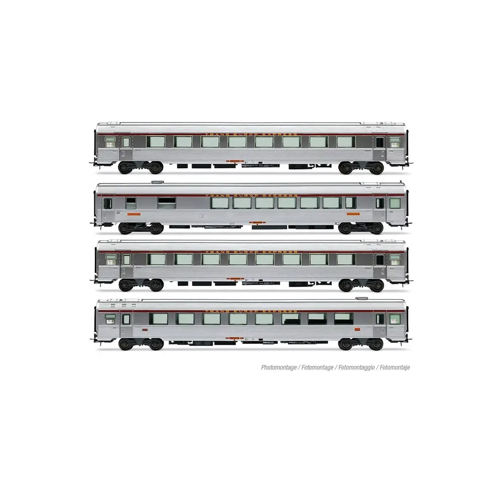 Coffret de 4 voitures "Mistral 69" TEE « Jules Verne », n.1/2 - Jouef HJ4205 - HO 1/87 - SNCF - EP IV