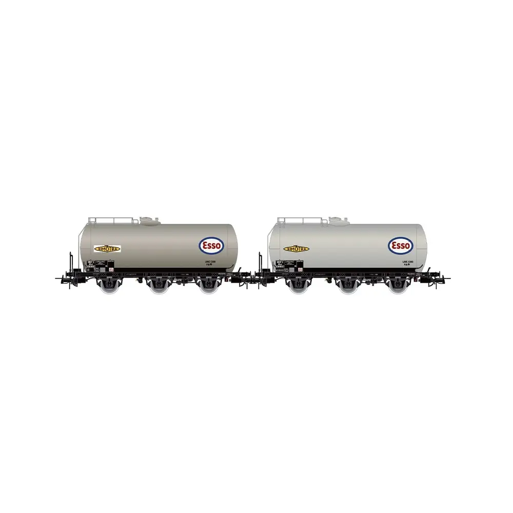 Coffret de 2 wagons-citernes à 3 essieux « ESSO » - Jouef HJ6294 - HO 1/87 - SNCF - EP III