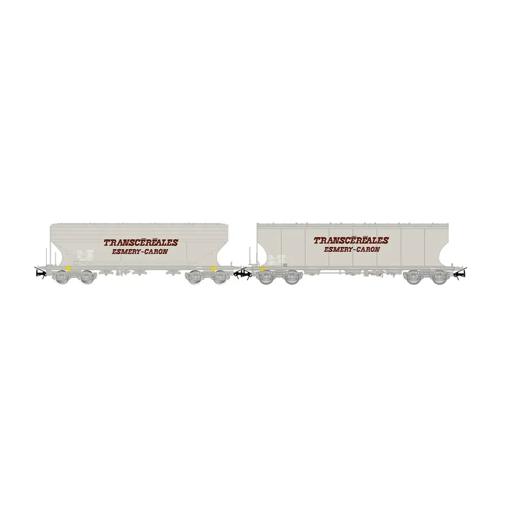 Coffret de wagons silo à grains "Transcéréales – Esmery-Caron" - JOUEF HJ6314 - SNCF - HO 1/87 - EP. V - 2R
