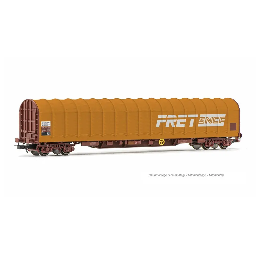 Wagon baché "FRET" type Rils - JOUEF HJ6315 - SNCF - HO 1/87 - EP. IV-V - 2R