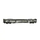 Wagon porte-autos DD DEV 66 vert avec parois de protection semi-transparentes, logo “Casquette” - Jouef HJS4211 - HO 1/87 - SNCF - Ep V - 2R