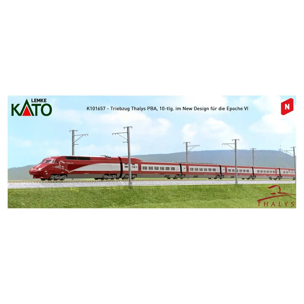 TGV Réseau Thalys 10 éléments - Kato 10657 - N 1/160 - SNCF - Ep VI - Analogique - 2R