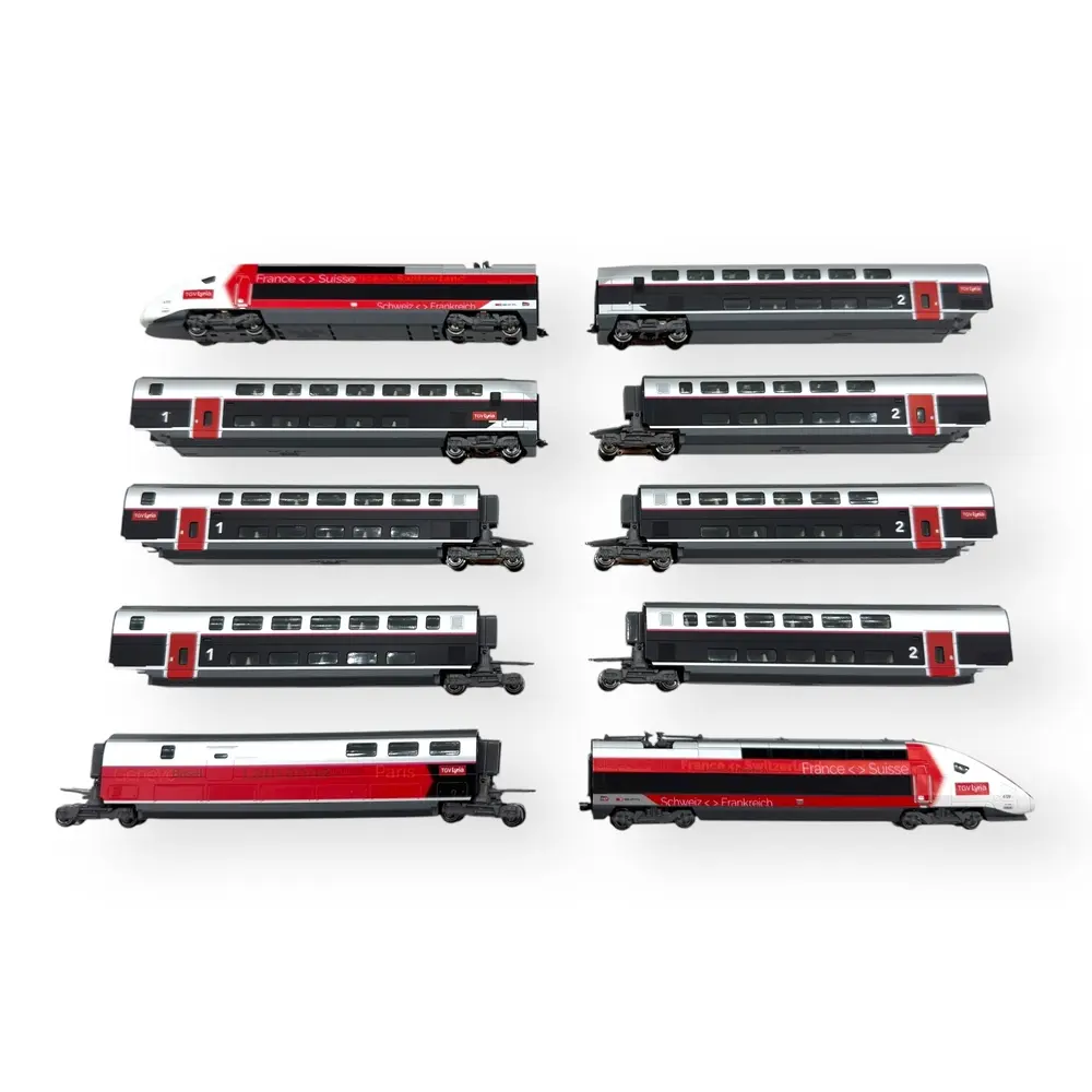 TGV Duplex Lyria 10 éléments - Kato 101762 - N 1/160 - SNCF - Ep VI - Analogique - 2R