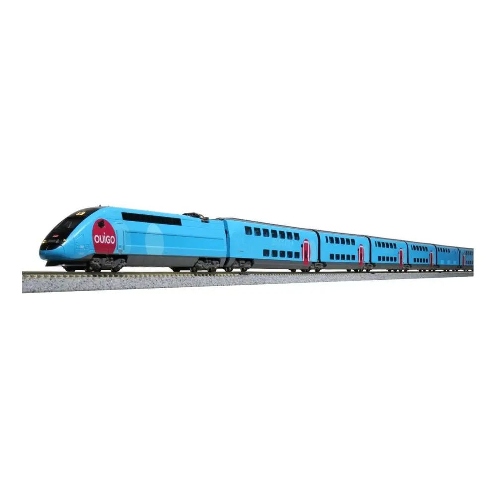 Coffret 10 éléments TGV Duplex Ouigo - Kato K101763 - N 1/160 - SNCF - Ep VI - Analogique - 2R