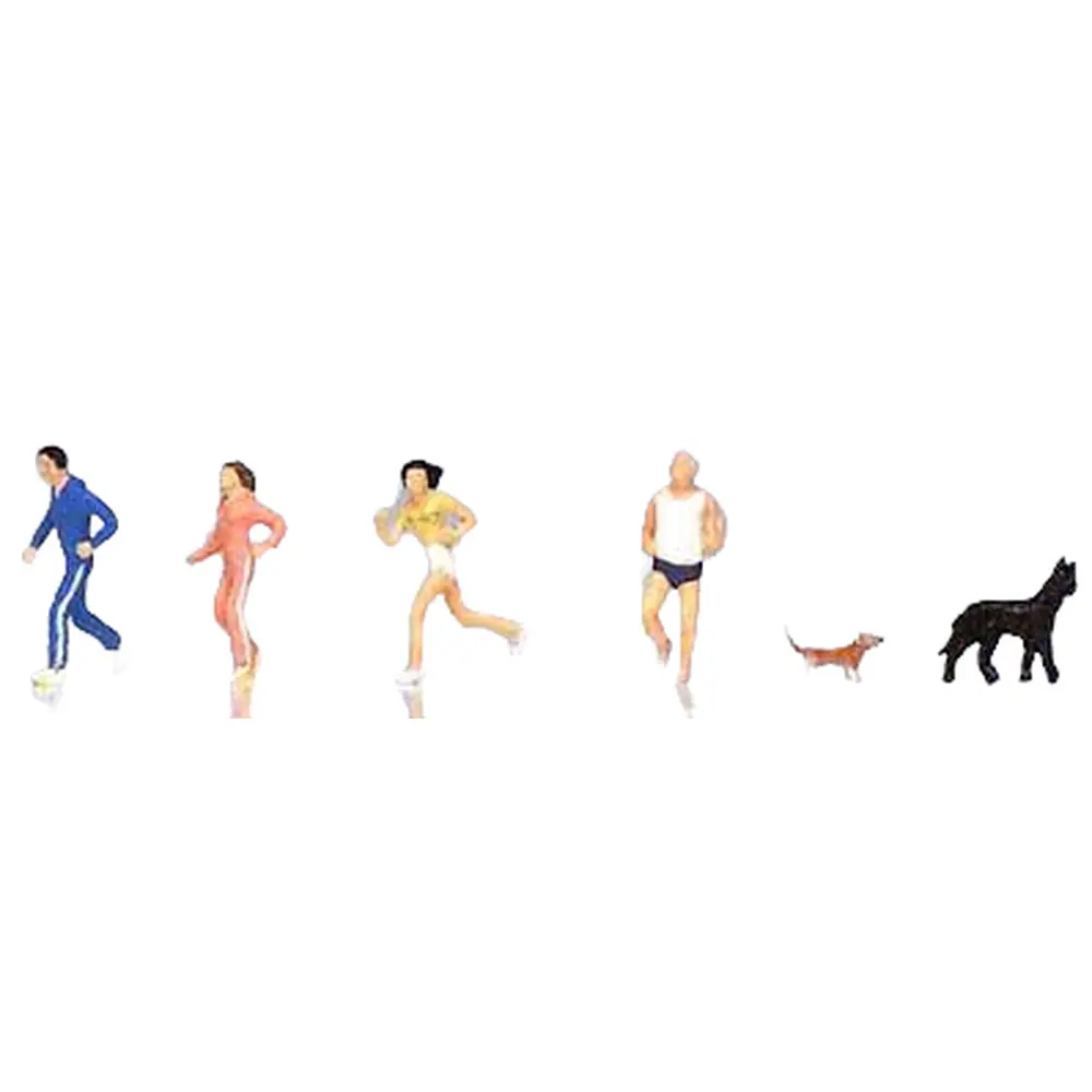 Pack de 6 figurines en footing Kato 24216 - N 1/160 - personnages miniatures