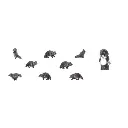 Lot de 10 raton-laveurs & 1 statue - KATO 6-602 | N 1/160