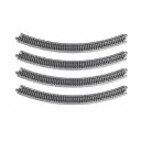 4 rails courbes Unitrack 348 mm 45° code 80 - Kato K20-132 - N 1/160 - 2R