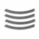 4 rails courbes Unitrack 315 mm 45° code 80 - Kato K20-120 - N 1/160 - 2R