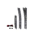 Aiguillage électrique gauche 15° unitrack - Kato K20-220 - N 1/160 - 2R