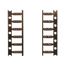 12 éclisses métalliques unitrack - Kato K24-810 - N 1/160