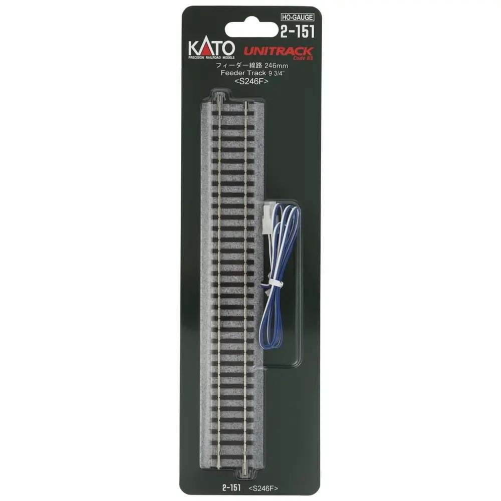 Rail de liaison droit 246mm - Kato 2-151 - HO 1/87