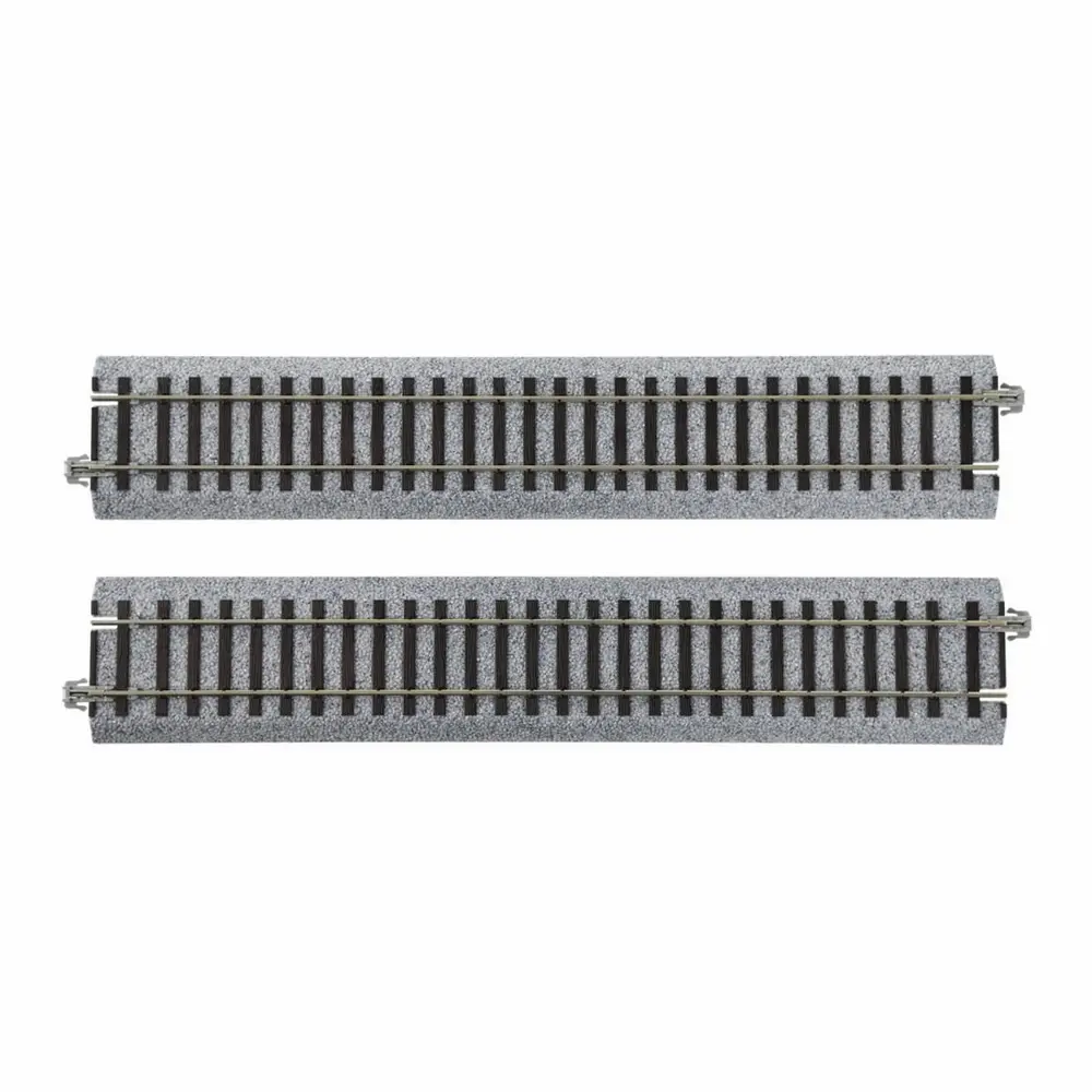 2 rails droits Unitrack 227 mm code 83 - Kato 2-160 - HO 1/87 - 2R