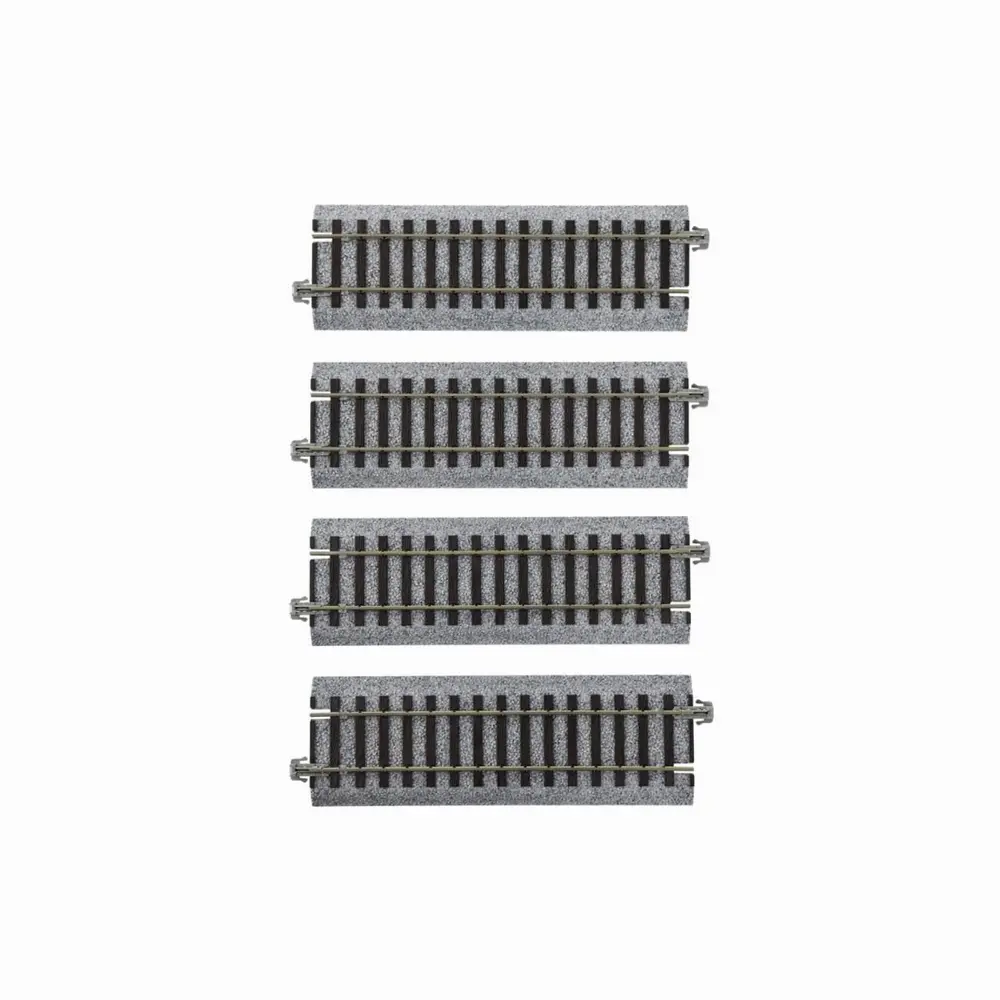 4 rails droits Unitrack 123 mm code 83 - Kato 2-140 - HO 1/87 - 2R