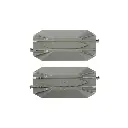 2 enrailleurs Unitrack (S123RE) 123mm - Kato 2-142 - HO 1/87 - 2R