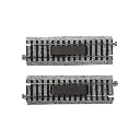 2 rails de dételage droit Unitrack (S123U) 123mm - Kato 2-143 - HO 1/87