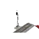 Rail de signalisation droit Unitrack (S123SGL) 123mm - Kato 2-601 - HO 1/87