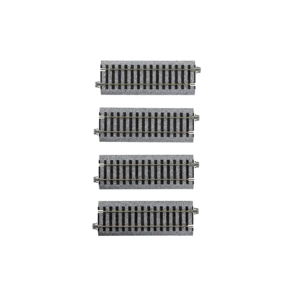 4 rails droits Unitrack 114 mm code 83 - Kato 2-120 - HO 1/87 - 2R