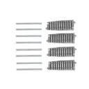 4 rails droits auxiliaires d'aiguillage Unitrack 97 mm code 83 - Kato 2-192 - HO 1/87 - 2R