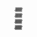 4 rails droits Unitrack 60 mm code 83 - Kato 2-105 - HO 1/87 - 2R