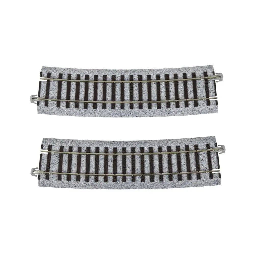 2 rails incurvés Unitrack (R867-10) 10 degrés - Kato 2-290 - HO 1/87