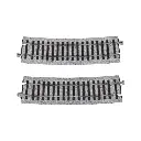 2 rails incurvés Unitrack (R867-10) 10 degrés - Kato 2-290 - HO 1/87