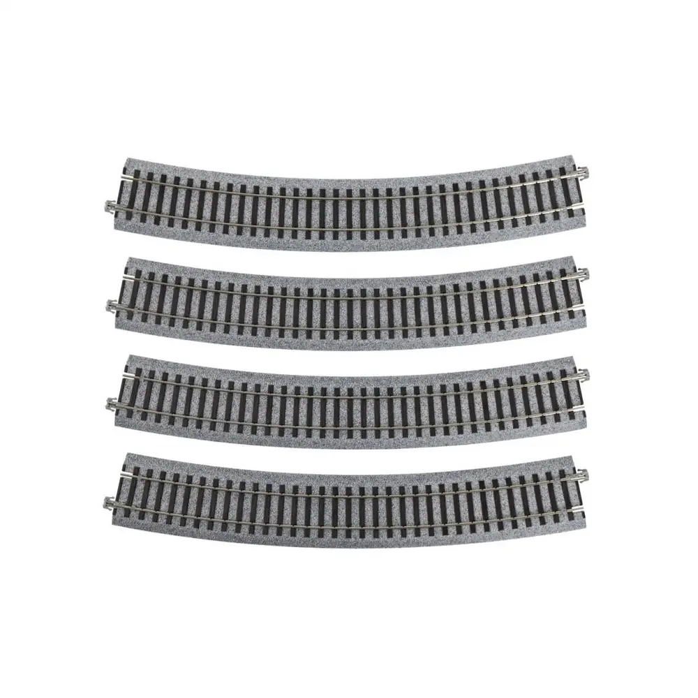 4 rails courbes Unitrack 670 mm 22,5° code 83 - Kato 2-230 - HO 1/87 - 2R