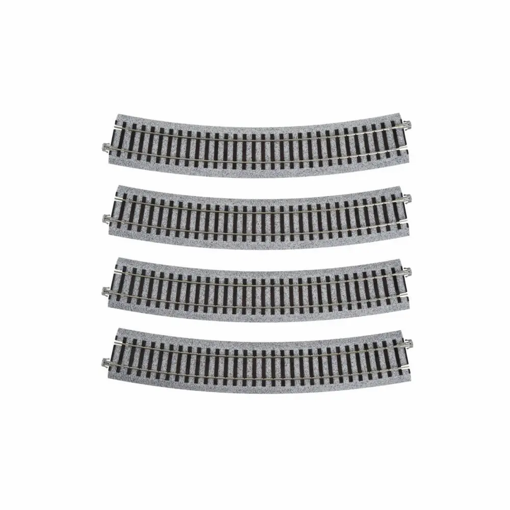 4 rails courbes Unitrack 610 mm 22,5° code 83 - Kato 2-220 - HO 1/87 - 2R