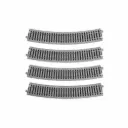 4 rails courbes Unitrack 610 mm 22,5° code 83 - Kato 2-220 - HO 1/87 - 2R