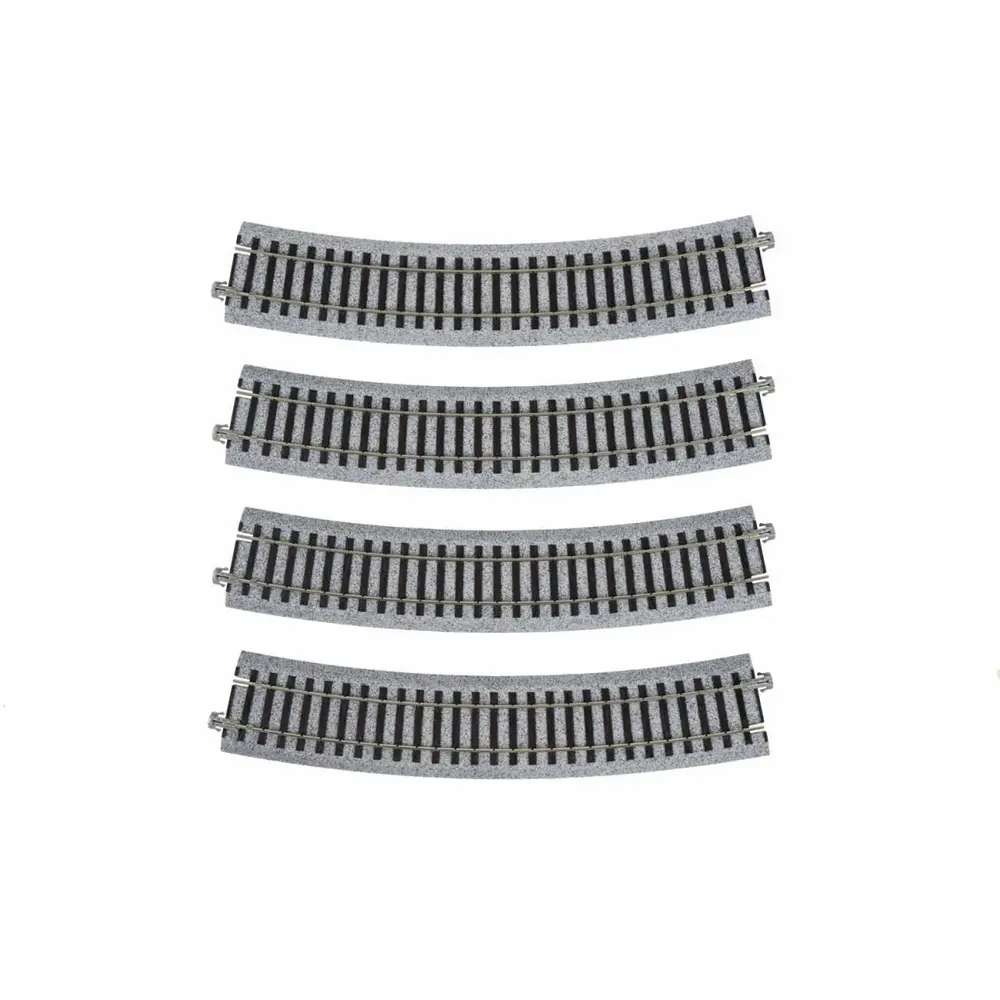 4 rails courbes Unitrack 550 mm 22,5° code 83 - Kato 2-210 - HO 1/87 - 2R