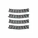 4 rails courbes Unitrack 550 mm 22,5° code 83 - Kato 2-210 - HO 1/87 - 2R