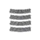 4 rails incurvés Unitrack (R490-22.5) 22,5 degrés - Kato 2-270 - HO 1/87