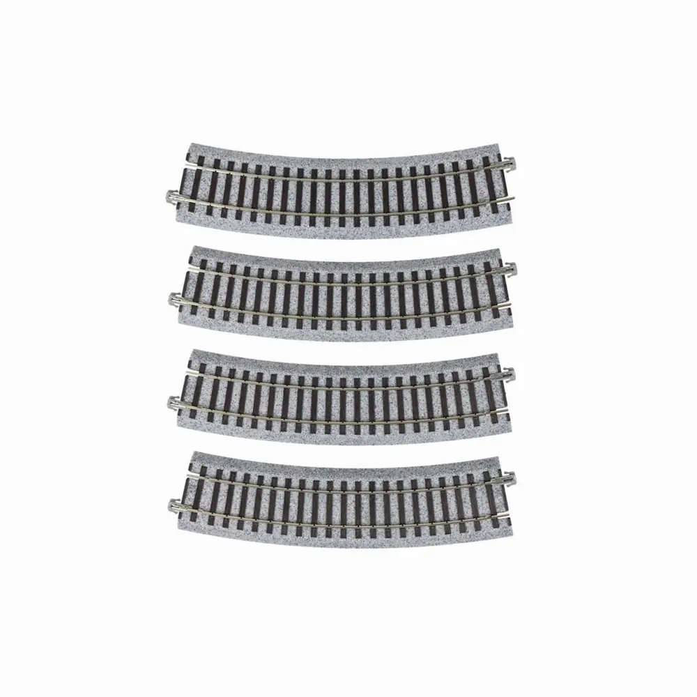 4 rails courbes Unitrack 430 mm 22,5° code 83 - Kato 2-260 - HO 1/87 - 2R