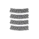 4 rails incurvés Unitrack (R430-22.5) 22,5 degrés - Kato 2-260 - HO 1/87