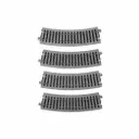 4 rails courbes Unitrack 370 mm 22,5° code 83 - Kato 2-280 - HO 1/87 - 2R