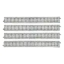 4 rails droits Unitrack (S369PC) CS 369mm - Kato 2-181 - HO 1/87