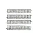 4 rails droits Unitrack (S246PC) CS 246mm - Kato 2-152 - HO 1/87