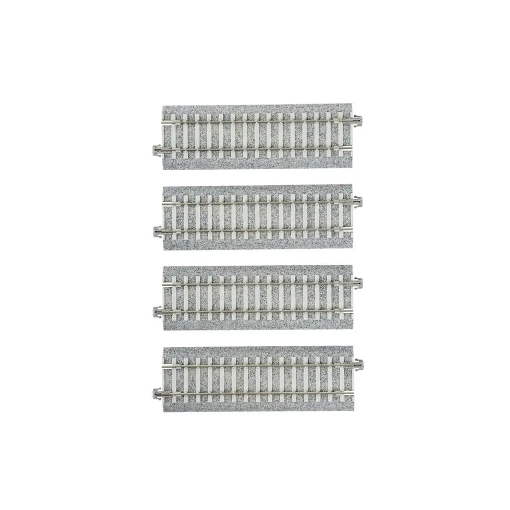 4 rails droits Unitrack (S123PC) CS 123 mm - Kato 2-141 - HO 1/87
